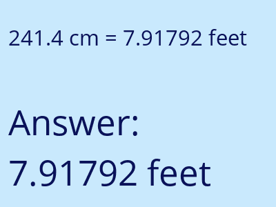 241.4 cm in feet image