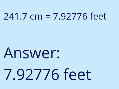 241.7 cm in feet image