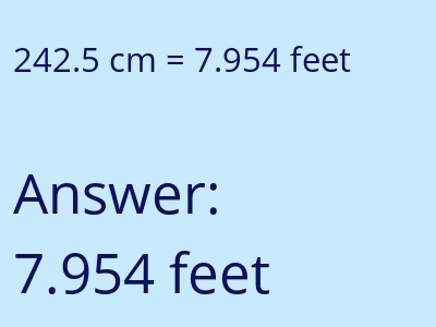 242.5 cm in feet image