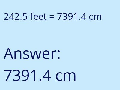 242.5 feet in cm image