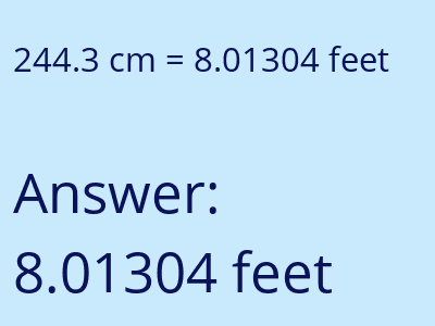 244.3 cm in feet image