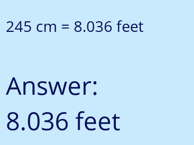 245 cm in feet image