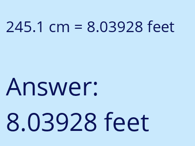 245.1 cm in feet image