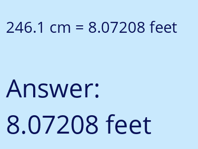 246.1 cm in feet image