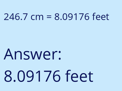 246.7 cm in feet image