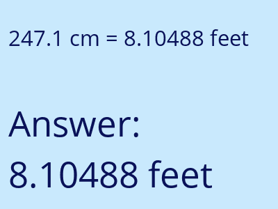 247.1 cm in feet image