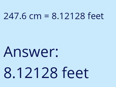 247.6 cm in feet image