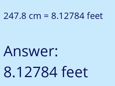 247.8 cm in feet image
