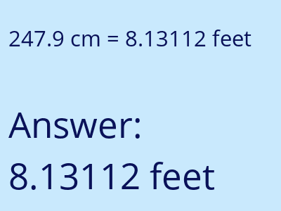 247.9 cm in feet image