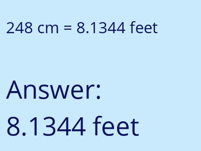 248 cm in feet image