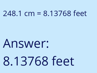 248.1 cm in feet image