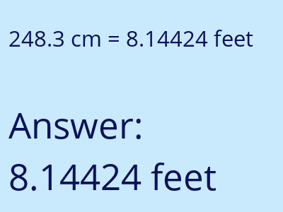 248.3 cm in feet image
