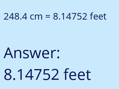 248.4 cm in feet image