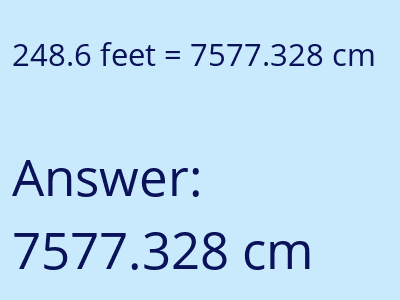 248.6 feet in cm image