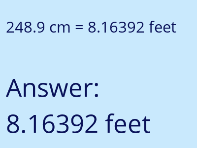 248.9 cm in feet image