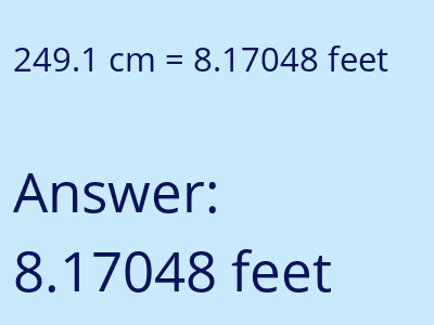 249.1 cm in feet image