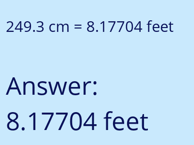 249.3 cm in feet image