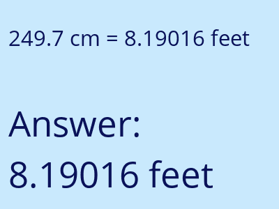 249.7 cm in feet image