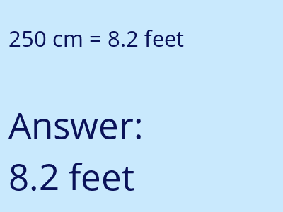 250 cm in feet image