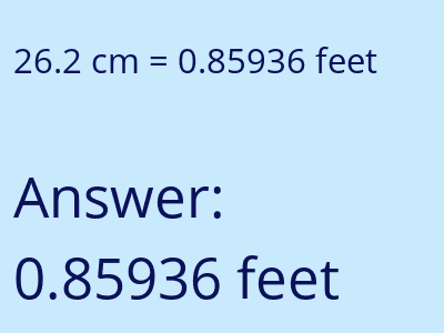 26.2 cm in feet image