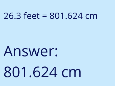 26.3 feet in cm image