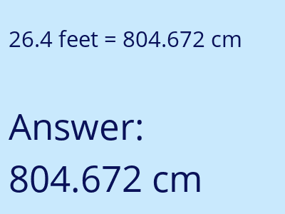 26.4 feet in cm image
