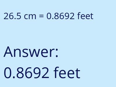 26.5 cm in feet image