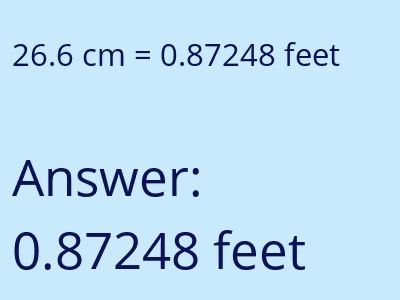 26.6 cm in feet image