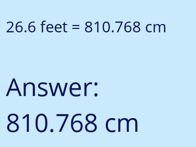 26.6 feet in cm image
