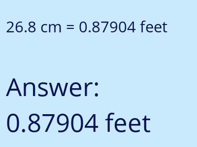 26.8 cm in feet image