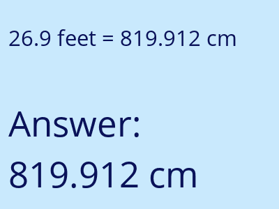 26.9 feet in cm image