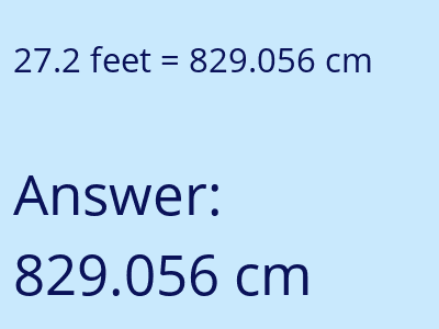 27.2 feet in cm image