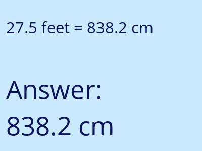 27.5 feet in cm image