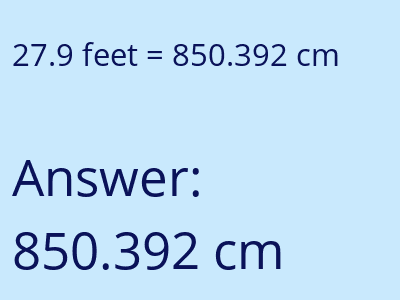27.9 feet in cm image