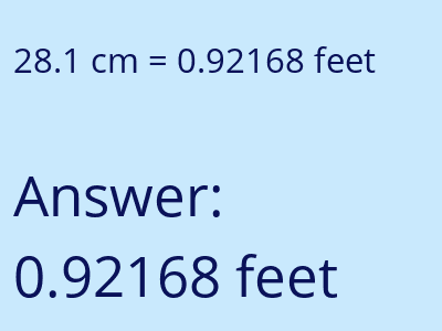 28.1 cm in feet image