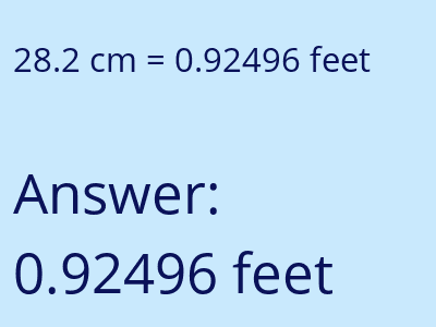 28.2 cm in feet image
