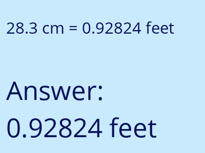 28.3 cm in feet image