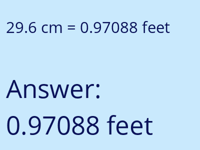 29.6 cm in feet image