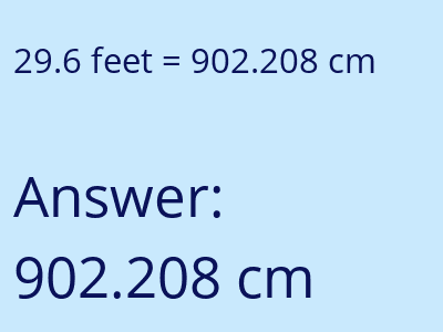 29.6 feet in cm image