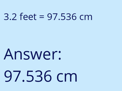 3.2 feet in cm image