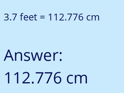 3.7 feet in cm image