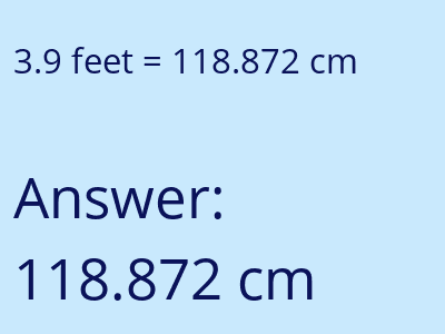 3.9 feet in cm image