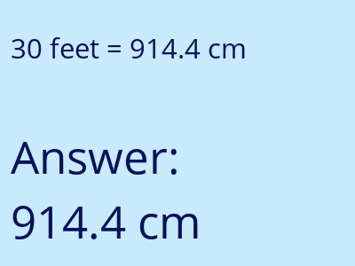 30 feet in cm image