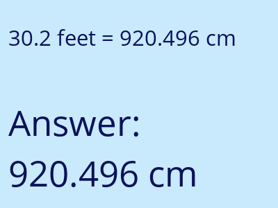 30.2 feet in cm image