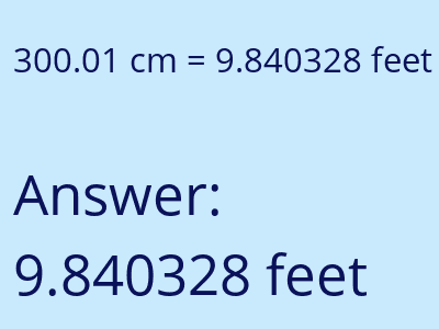 300.01 cm in feet image