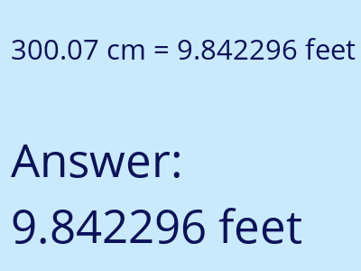 300.07 cm in feet image