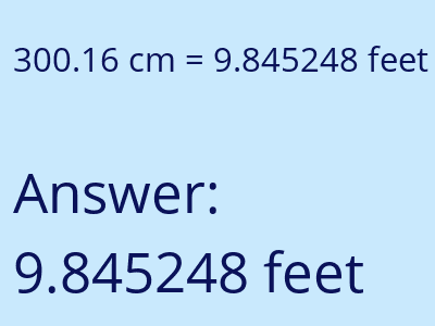 300.16 cm in feet image
