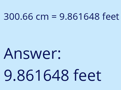 300.66 cm in feet image