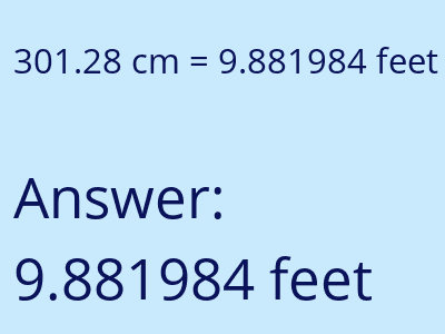 301.28 cm in feet image