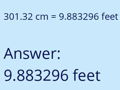301.32 cm in feet image